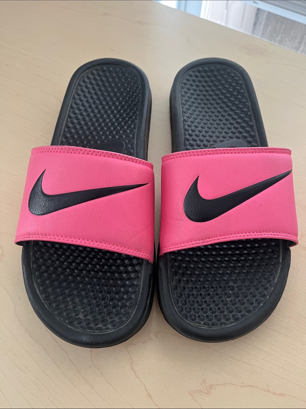 Nike Benassi JDI Slides • Pink • Women's 9